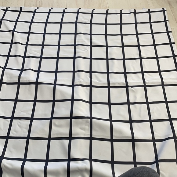 Deny Designs Little Arrow Design Co. Monochrome Grid Blackout Window Panel 3pc - Picture 6 of 8